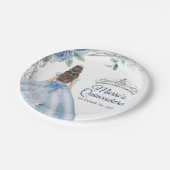 キンセアニラダスティブルーフラワーウォーター色 ペーパープレート (アングル)