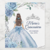 キンセアニラダスティブルーワインボトルパーティーラベル ワインラベル (シングルラベル)