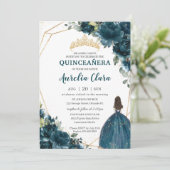 キンセアニラダークティール（緑がかった色）ピーコックフローラプリンセス 招待状 (スタンド正面)