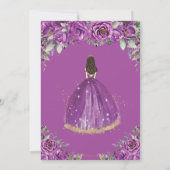 キンセアニラダークマゼンタパープルフローラプリンセス 招待状 (裏面)