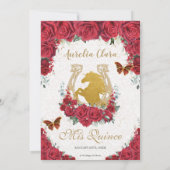 キンセアニラチャロレッドフローラプリンセス馬靴 招待状 (裏面)