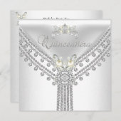 キンセアニラティアラホワイトダイヤモンドパール 招待状 (正面/裏面)