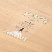 キンセアニラティアラ透明招待状 アクリル招待状 (レイダウン)