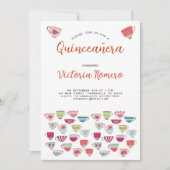 キンセアニラティーカップパーティの招待状 招待状 (正面)