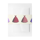 キンセアニラデビューブライダルドレス 招待状ベリーバンド (正面例)