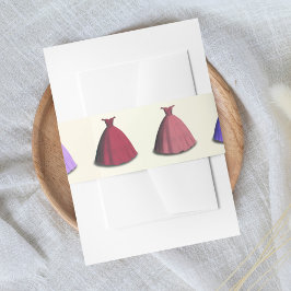 キンセアニラデビューブライダルドレス 招待状ベリーバンド