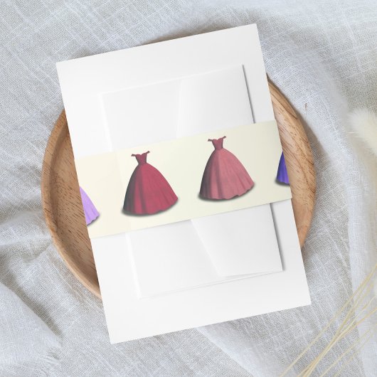 キンセアニラデビューブライダルドレス 招待状ベリーバンド