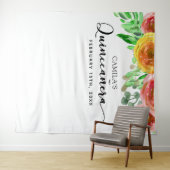 キンセアニラバックドロップ – フローラエレガントフォトブース タペストリー (インサイチュ(横))