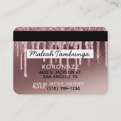 キンセアニラバラ金ゴールドドリップグリッター招待状 割引カード (裏面)