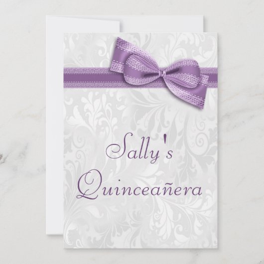 キンセアニラバースデーパーティーダマスクとフェイクボウ 招待状 (正面)