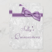 キンセアニラバースデーパーティーダマスクとフェイクボウ 招待状 (正面/裏面)