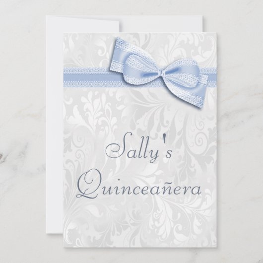 キンセアニラバースデーパーティーダマスクとフェイクボウ 招待状 (正面)