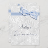 キンセアニラバースデーパーティーダマスクとフェイクボウ 招待状 (正面/裏面)