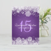 キンセアニラパーティーきらめくナイトパープル 招待状 (スタンド正面)