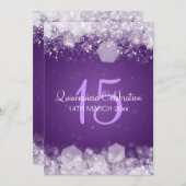キンセアニラパーティーきらめくナイトパープル 招待状 (正面/裏面)