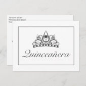 キンセアニラパーティークラウンアナウンス招待状 ポストカード (正面/裏面)