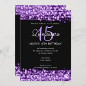 キンセアニラパーティースパープル 招待状 (正面/裏面)