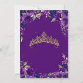 キンセアニラパープルウォーターカラーフローラ招待状 招待状 (裏面)