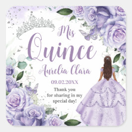 キンセアニラパープルバラフローラシルバープリンセス スクエアシール