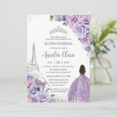 キンセアニラパープルフローラパリエッフェルブラウンガール 招待状 (スタンド正面)