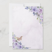 キンセアニラパープルフローラプリンセスクラウンバタフライ 招待状 (裏面)