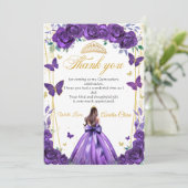 キンセアニラパープルフローラプリンセス蝶 サンキューカード (スタンド正面)