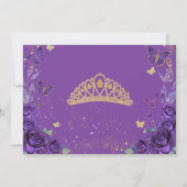 キンセアニラパープルフローラプリンセス蝶 サンキューカード (裏面)