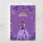 キンセアニラパープルフローラプリンセス蝶 招待状 (裏面)