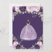 キンセアニラパープルフローラ蝶シルバーティアラ 招待状