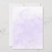 キンセアニラパープルラベンダースペインのフローラ 招待状 (裏面)