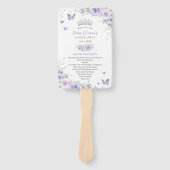 キンセアニラパープルラベンダーフローラシルバープログラム ハンドファン (正面)