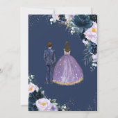 キンセアニラパープル薄紫ネイビーブルーフローラツインズ 招待状 (裏面)