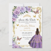 キンセアニラパープル薄紫バラフローラ金ゴールドプリンセス セーブザデート (正面)