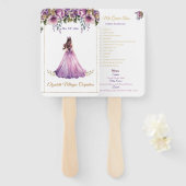 キンセアニラパープル薄紫ファンとイベントスケジュール ハンドファン (正面&裏面)