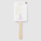 キンセアニラパープル薄紫ファンとイベントスケジュール ハンドファン (裏面)