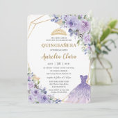 キンセアニラパープル薄紫フローラティアラプリンセス 招待状 (スタンド正面)