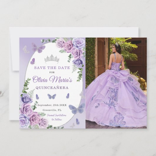 キンセアニラパープル薄紫フローラティアラ蝶 セーブザデート (正面)