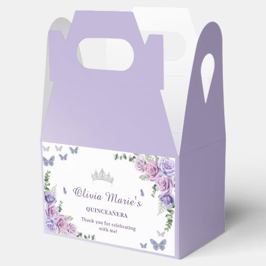 キンセアニラパープル薄紫フローラティアラ蝶 フェイバーボックス (オープン)