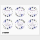 キンセアニラパープル薄紫フローラティアラ蝶 ラウンドシール (シート)