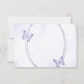 キンセアニラパープル薄紫フローラティアラ蝶 出欠カード (裏面)