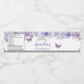 キンセアニラパープル薄紫フローラ誕生日の恩恵 ペットボトルラベル (シングルラベル)