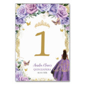 キンセアニラパープル薄紫フローラ金ゴールドガールドレス テーブルナンバー (裏面)