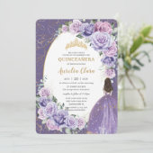 キンセアニラパープル薄紫フローラ金ゴールドプリンセス 招待状 (スタンド正面)