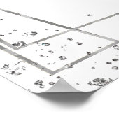 キンセアニラパープル薄紫フローラ銀蝶 ポスター (角)