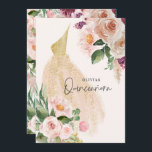 キンセアニラピンクガーリーフローラドレス誕生日インビ 招待状<br><div class="desc">キンセアニラガーリーピンクモダンフローラのドレエレガントス美しい16thバースデーパーティーの招待。</div>