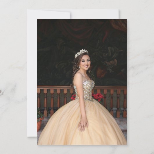 キンセアニラピンクパープルバタフライフォトフローラ 招待状 (裏面)