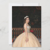 キンセアニラピンクパープルバタフライフォトフローラ 招待状 (裏面)