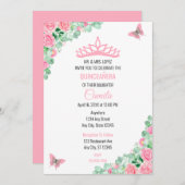 キンセアニラピンクフローラバタフライミクリンスアノス 招待状 (正面/裏面)