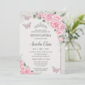 キンセアニラピンクフローラプリンセス15アニョスバタフライ 招待状 (スタンド正面)