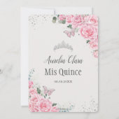 キンセアニラピンクフローラプリンセス15アニョスバタフライ 招待状 (裏面)